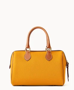 Dooney & Bourke Ready For the Getaway|Pebbled Leather<All Weather Leather 3.0 Barrel Satchel 28 Chamois