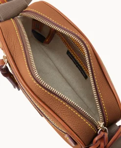 Dooney & Bourke Pebbled Leather|Mini Bags<All Weather Leather 3.0 Camera Crossbody 20 Caramel
