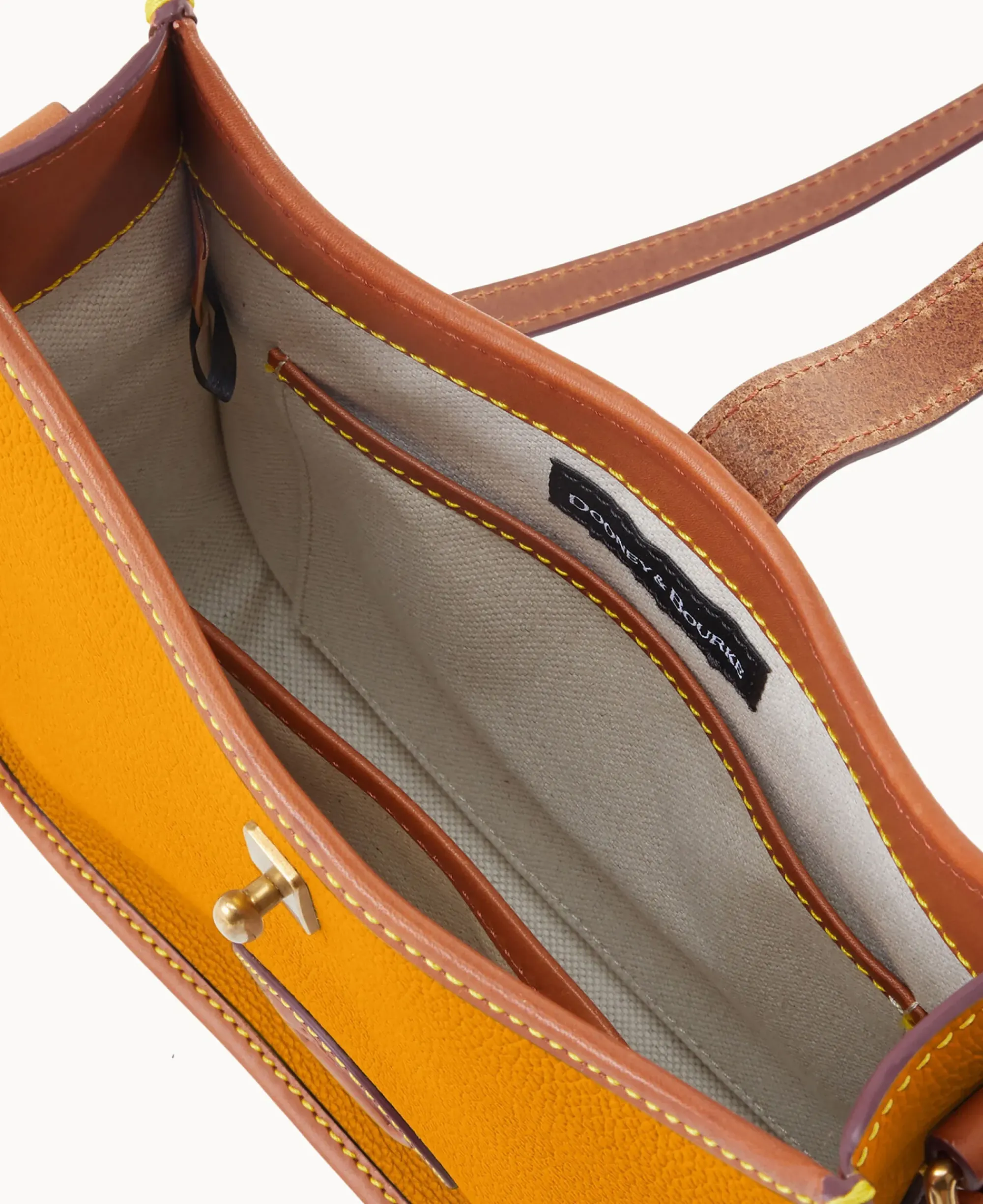 Dooney & Bourke Pebbled Leather|Mini Bags<All Weather Leather 3.0 Crossbody 22 Chamois