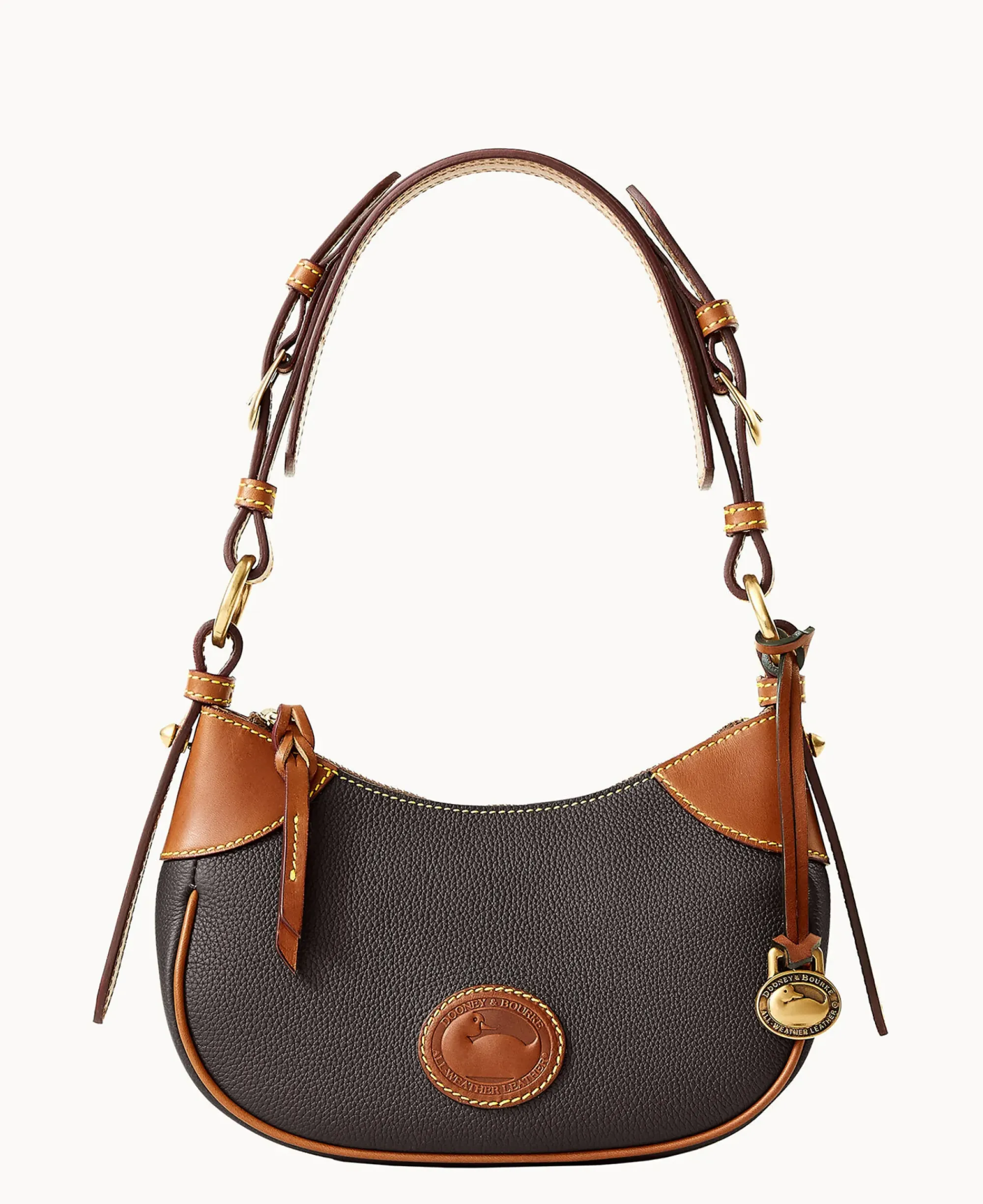 Dooney & Bourke Ready For the Getaway|Pebbled Leather<All Weather Leather 3.0 Demi Shoulder 22 Black