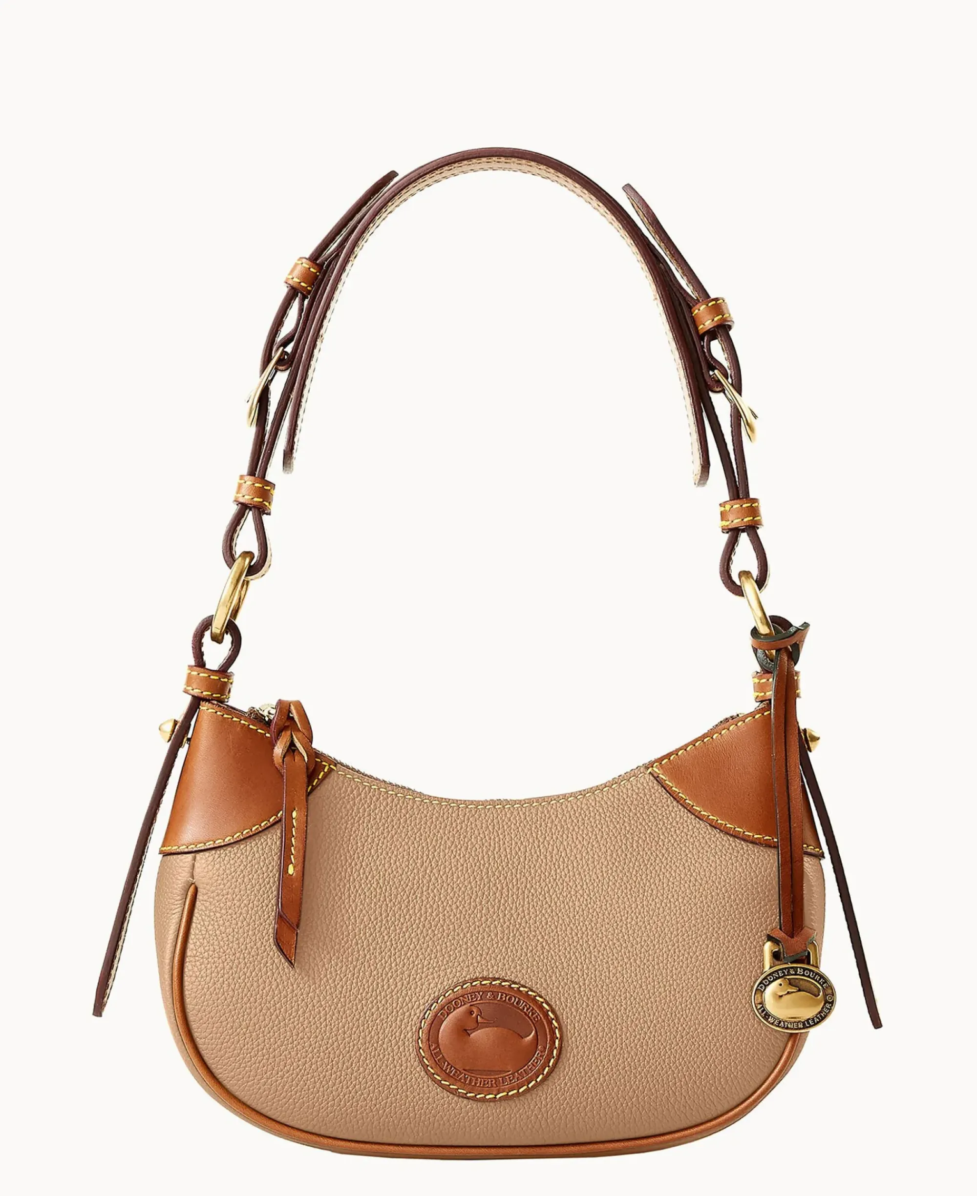 Dooney & Bourke Ready For the Getaway|Pebbled Leather<All Weather Leather 3.0 Demi Shoulder 22 Taupe