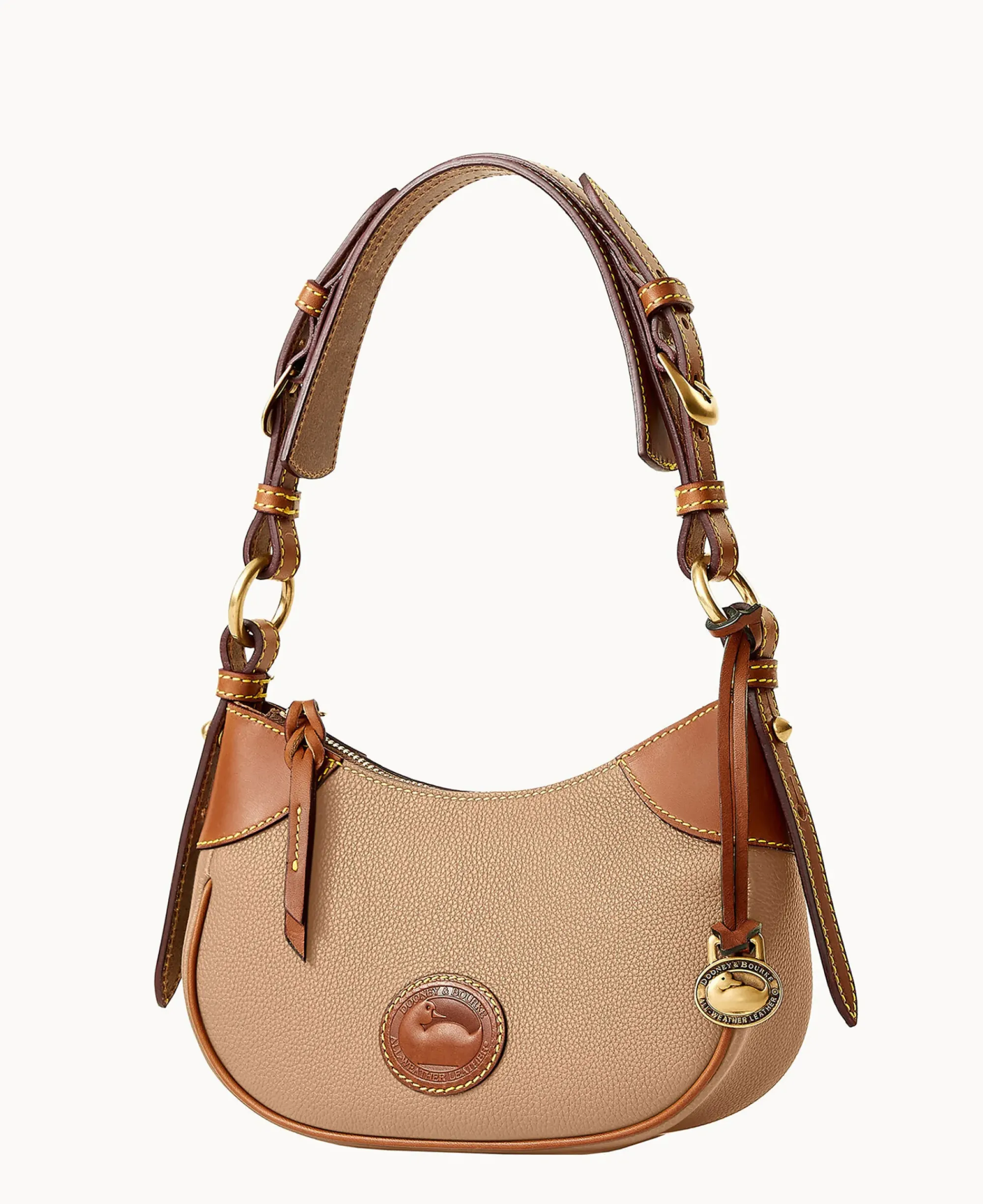Dooney & Bourke Ready For the Getaway|Pebbled Leather<All Weather Leather 3.0 Demi Shoulder 22 Taupe