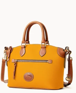 Dooney & Bourke Ready For the Getaway|Pebbled Leather<All Weather Leather 3.0 Domed Satchel 30 Chamois