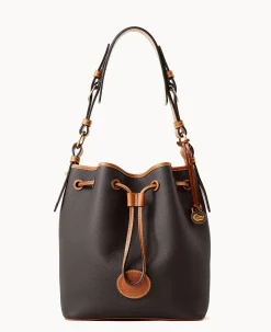 Dooney & Bourke Ready For the Getaway|Pebbled Leather<All Weather Leather 3.0 Drawstring 25 Black