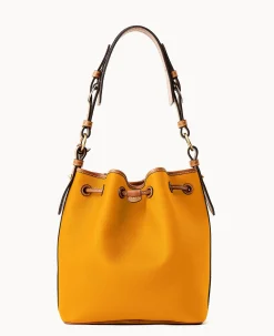 Dooney & Bourke Ready For the Getaway|Pebbled Leather<All Weather Leather 3.0 Drawstring 25 Chamois