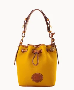 Dooney & Bourke Pebbled Leather|Mini Bags<All Weather Leather 3.0 Mini Drawstring 17 Chamois