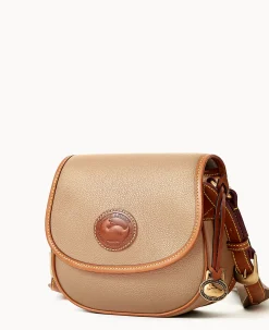 Dooney & Bourke Pebbled Leather|Mini Bags<All Weather Leather 3.0 Saddle Crossbody 20 Taupe