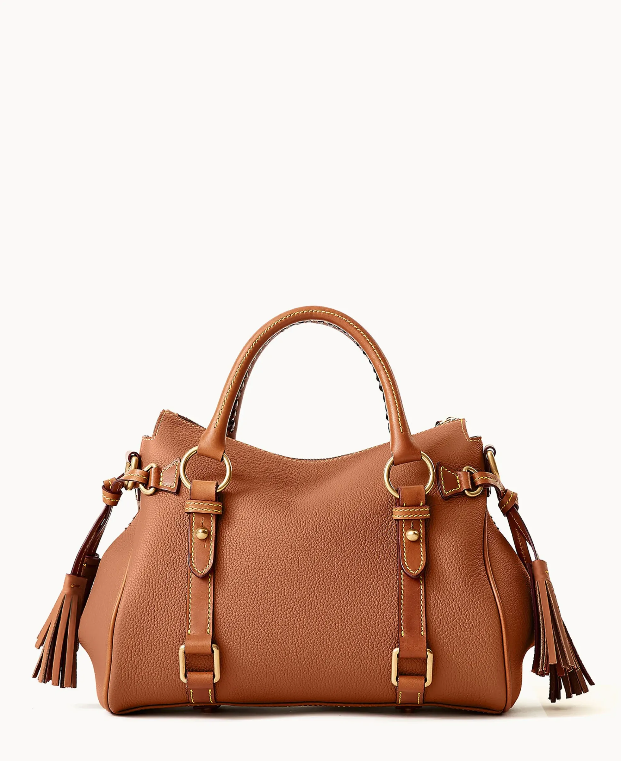 Dooney & Bourke Ready For the Getaway|Pebbled Leather<All Weather Leather 3.0 Satchel 30 Caramel