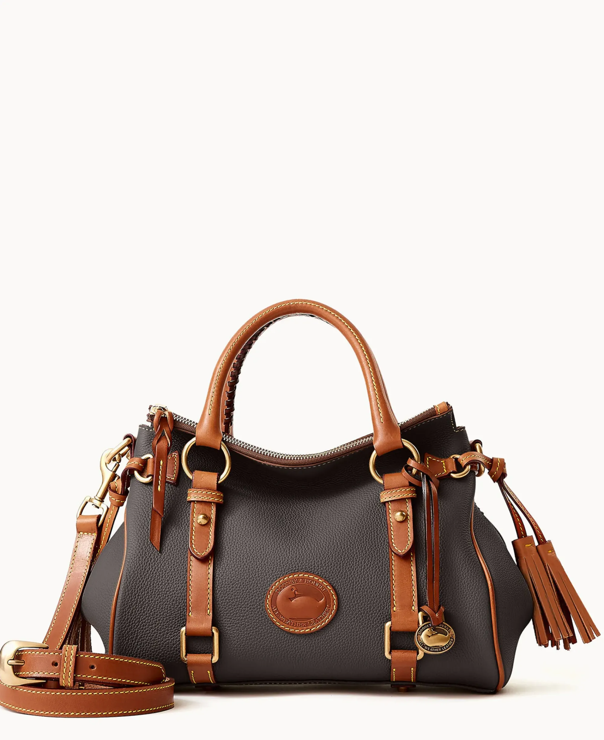 Dooney & Bourke Ready For the Getaway|Pebbled Leather<All Weather Leather 3.0 Satchel 30 Black