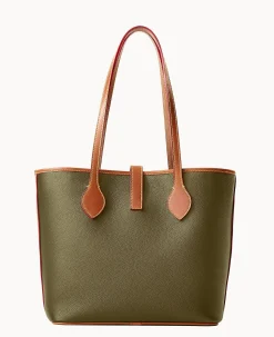 Dooney & Bourke Ready For the Getaway|Pebbled Leather<All Weather Leather 3.0 Tote 36 Green
