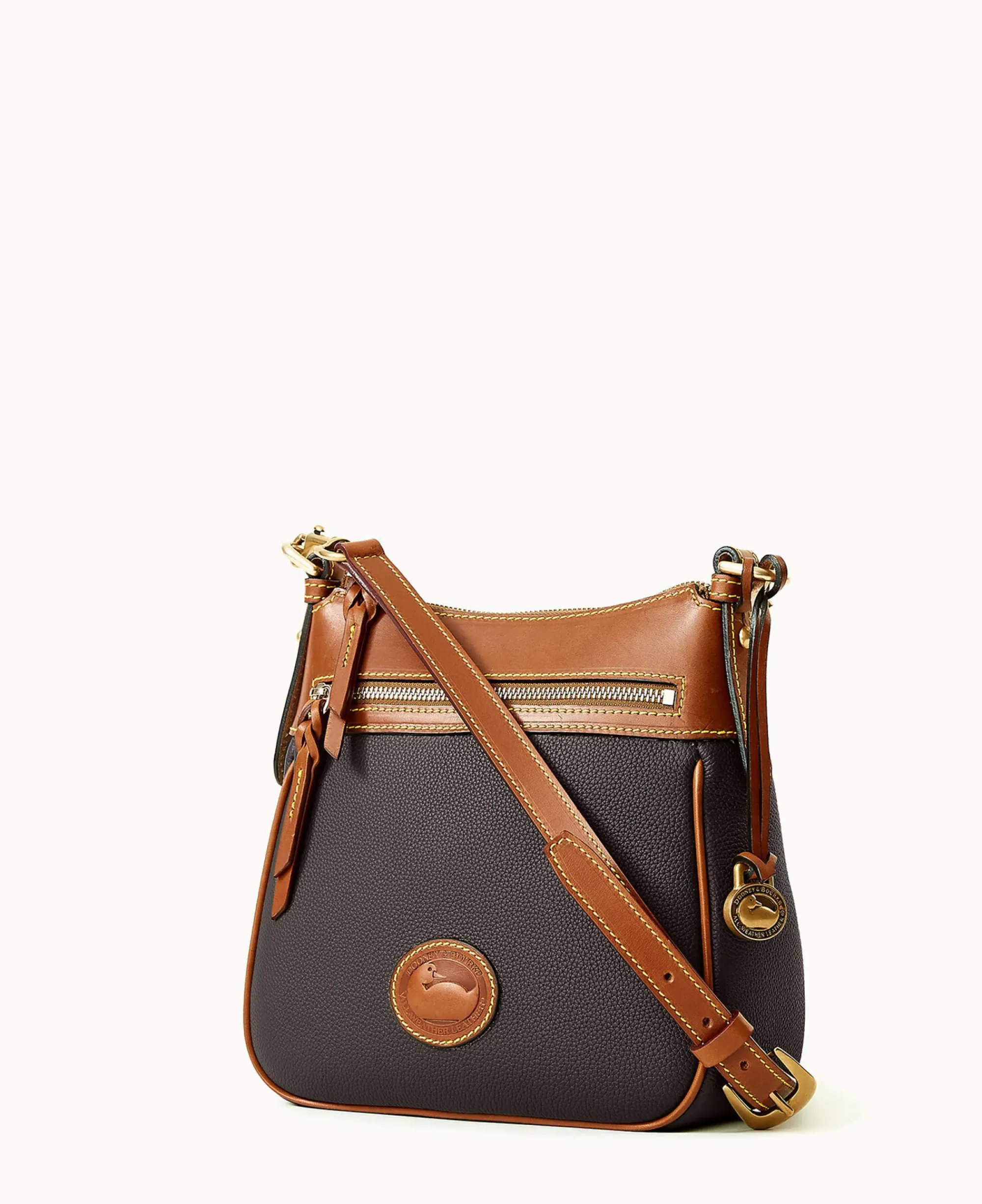 Dooney & Bourke Pebbled Leather|Mini Bags<All Weather Leather 3.0 Zip Top Crossbody 23 Black