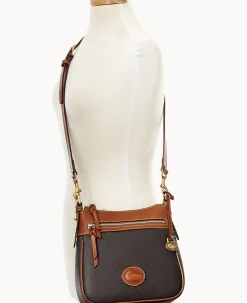 Dooney & Bourke Pebbled Leather|Mini Bags<All Weather Leather 3.0 Zip Top Crossbody 23 Black