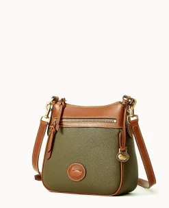 Dooney & Bourke Pebbled Leather|Mini Bags<All Weather Leather 3.0 Zip Top Crossbody 23 Green