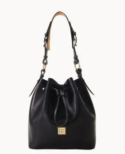 Dooney & Bourke Smooth Leather|Shoulder Bags<Belmar Drawstring 25 Black