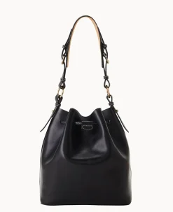 Dooney & Bourke Smooth Leather|Shoulder Bags<Belmar Drawstring 25 Black