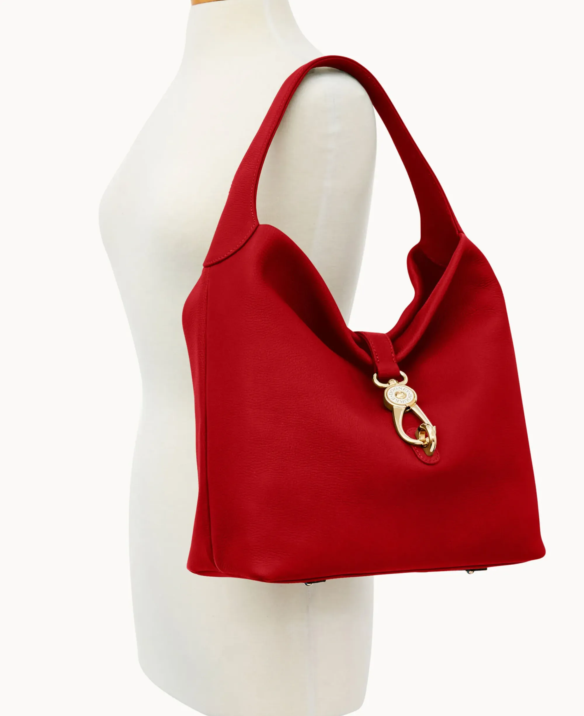Dooney & Bourke Ready For the Getaway|Pebbled Leather<Belvedere Logo Lock Shoulder Bag Red