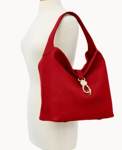 Dooney & Bourke Ready For the Getaway|Pebbled Leather<Belvedere Logo Lock Shoulder Bag Red
