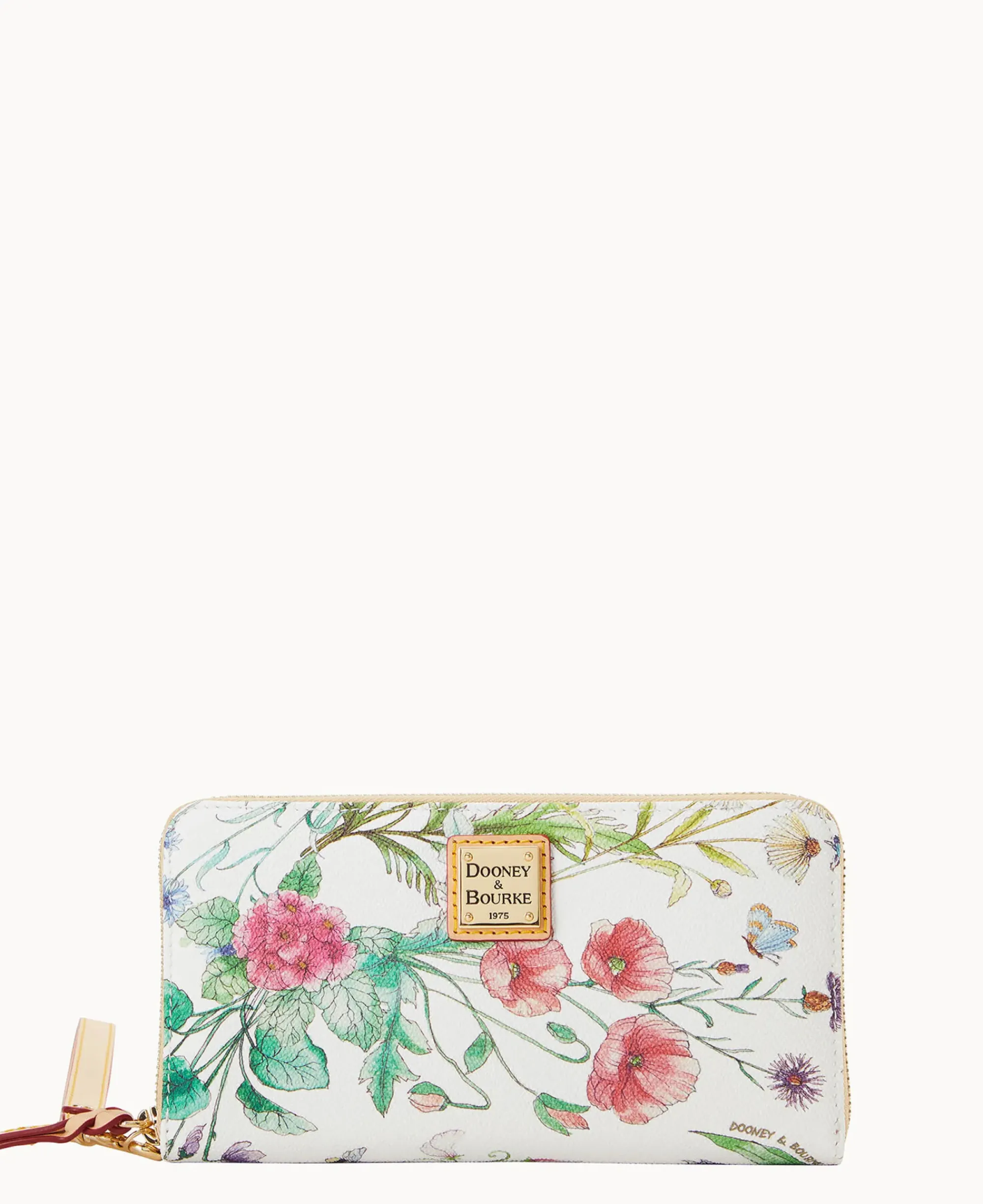 Dooney & Bourke Grab and Go|Wristlets<Botanical Collection Large Zip Around Wristlet White