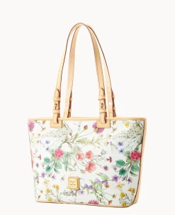 Dooney & Bourke Spring Style|Ready For the Getaway<Botanical Collection Small Leisure Shopper White