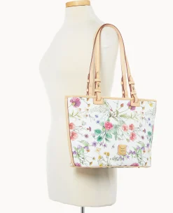Dooney & Bourke Spring Style|Ready For the Getaway<Botanical Collection Small Leisure Shopper White