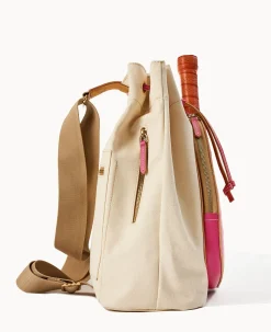 Dooney & Bourke The Canvas Collection|Spring Style<Canvas Pickleball Sling Natural Hot Pink