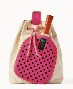 Dooney & Bourke The Canvas Collection|Spring Style<Canvas Pickleball Sling Natural Hot Pink
