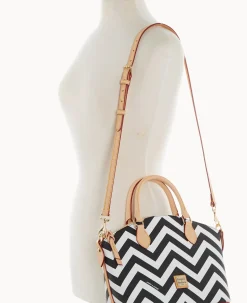 Dooney & Bourke The Chevron Collection|Spring Style<Chevron Geena Satchel Black