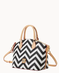 Dooney & Bourke The Chevron Collection|Spring Style<Chevron Geena Satchel Black