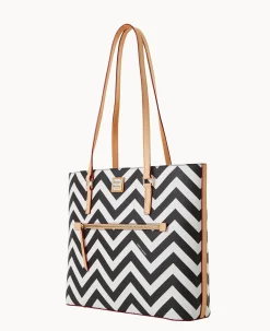 Dooney & Bourke The Chevron Collection|Spring Style<Chevron Large Shopper Black