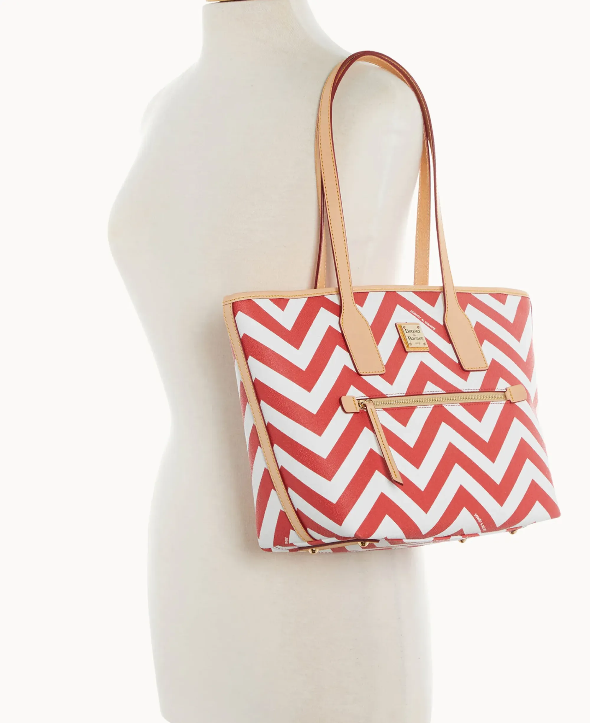 Dooney & Bourke The Chevron Collection|Spring Style<Chevron Small Tote Red