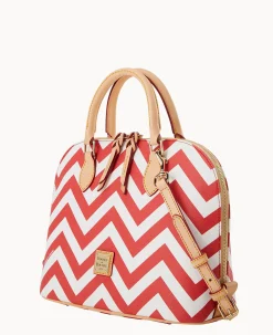Dooney & Bourke The Chevron Collection|Spring Style<Chevron Zip Zip Satchel Red