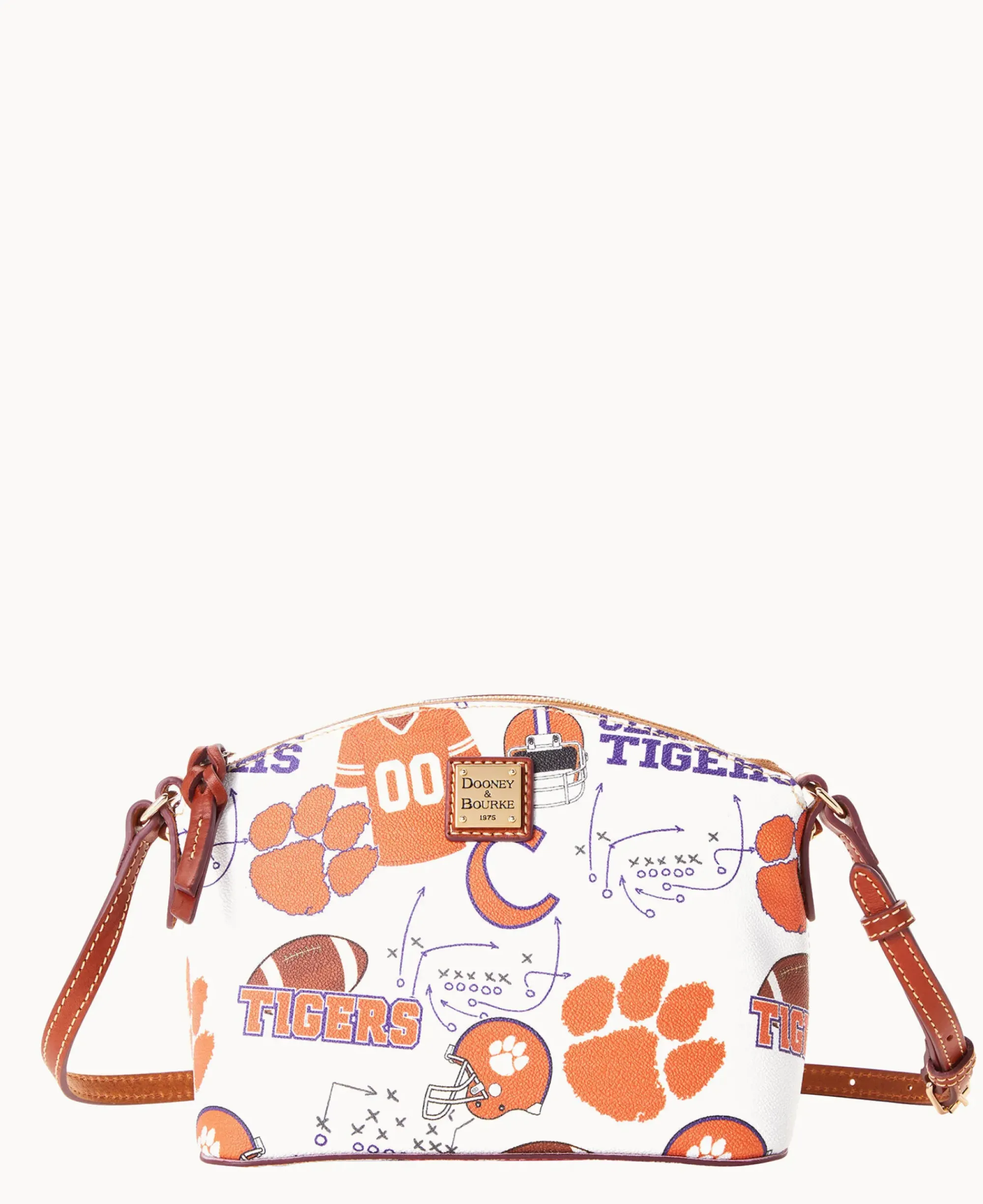 Dooney & Bourke Game Day Ready|Printed Fabric<Collegiate University Suki Crossbody CLEMSON
