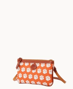 Dooney & Bourke Game Day Ready|Printed Fabric<Collegiate University Large Slim Crossbody Clemson