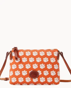Dooney & Bourke Game Day Ready|Printed Fabric<Collegiate University Crossbody Pouchette Clemson