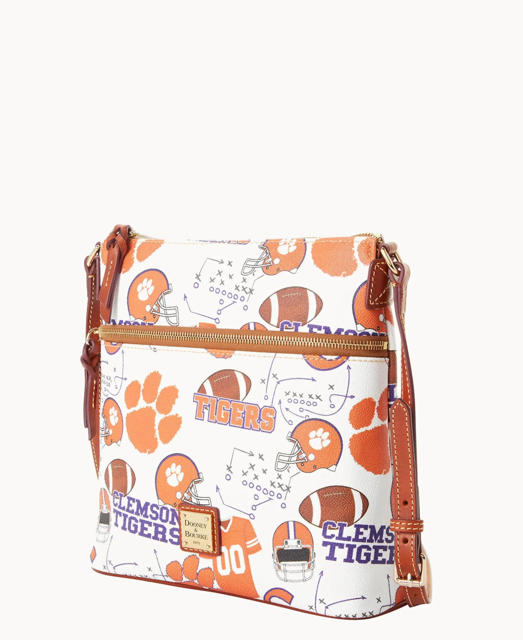Dooney & Bourke Game Day Ready|Printed Fabric<Collegiate University Crossbody CLEMSON