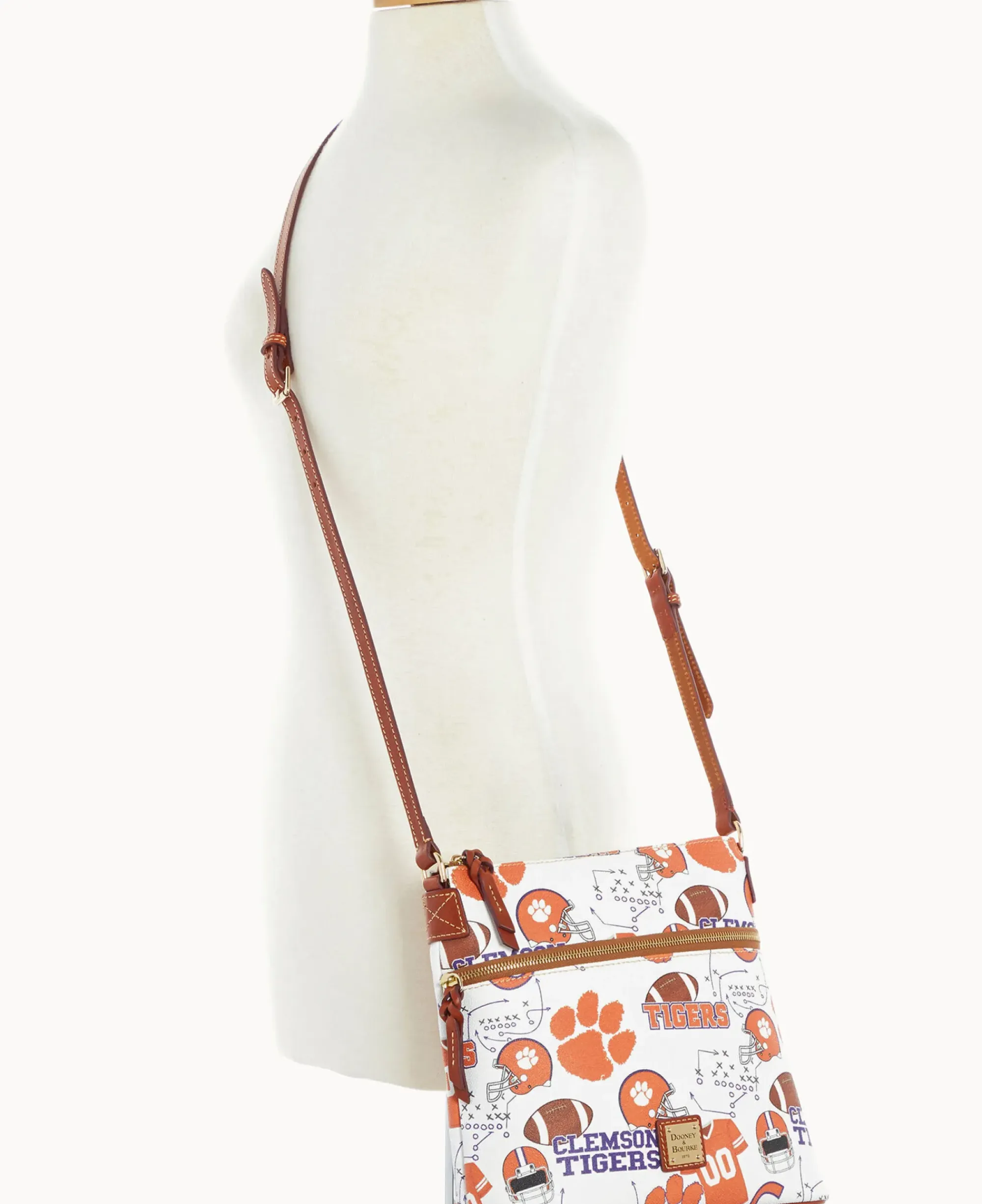 Dooney & Bourke Game Day Ready|Printed Fabric<Collegiate University Crossbody CLEMSON