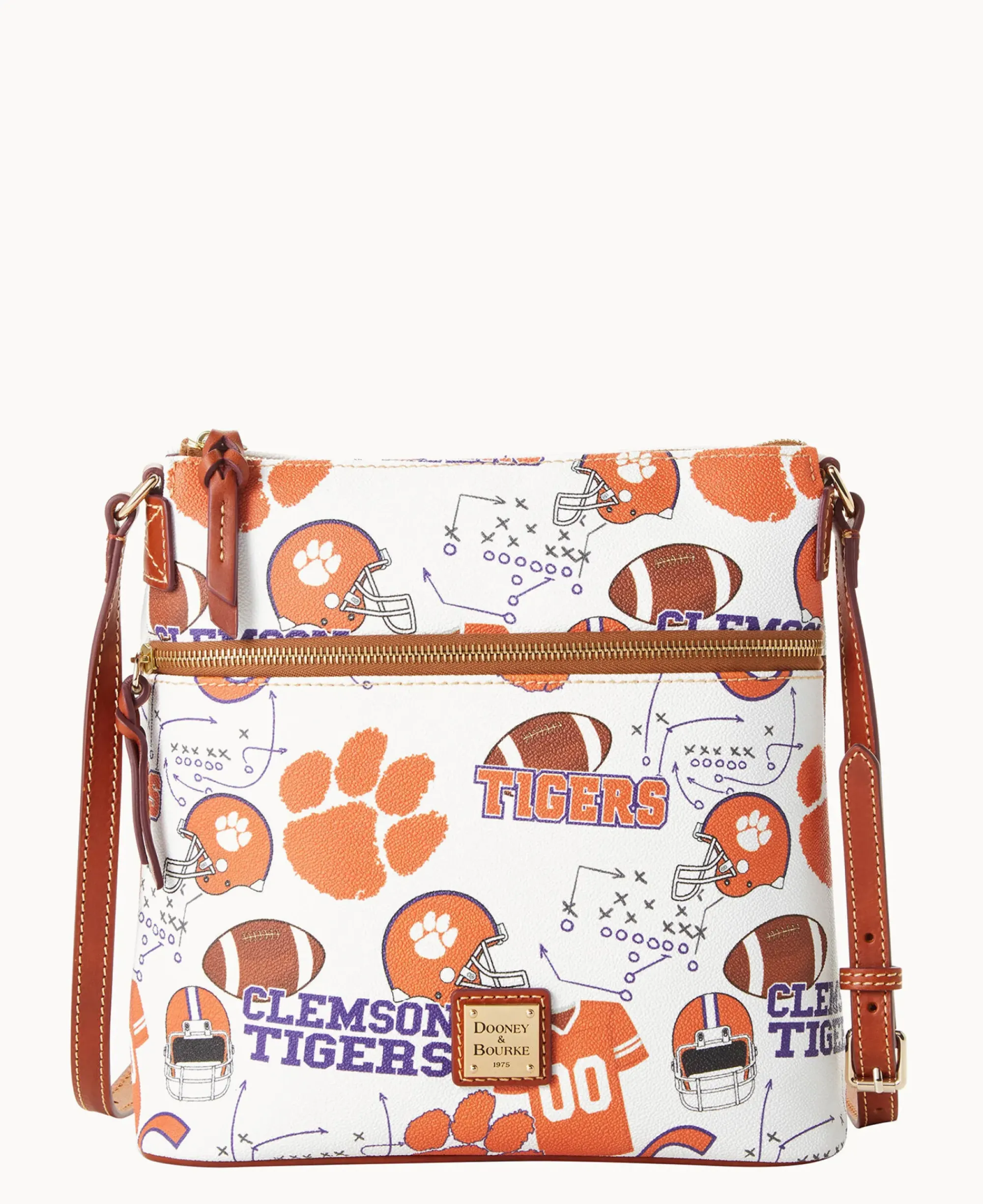 Dooney & Bourke Game Day Ready|Printed Fabric<Collegiate University Crossbody CLEMSON