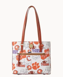 Dooney & Bourke Game Day Ready|Printed Fabric<Collegiate University Shopper CLEMSON