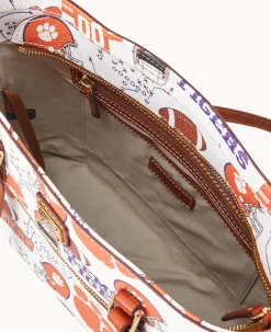 Dooney & Bourke Game Day Ready|Printed Fabric<Collegiate University Shopper CLEMSON