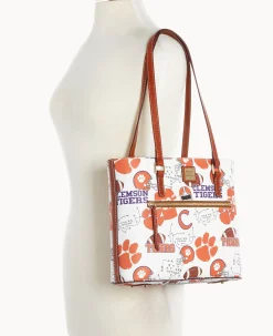 Dooney & Bourke Game Day Ready|Printed Fabric<Collegiate University Shopper CLEMSON