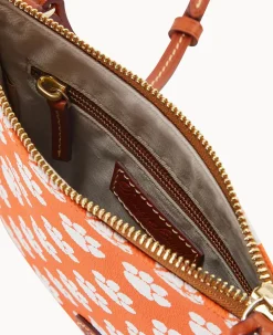 Dooney & Bourke Game Day Ready|Printed Fabric<Collegiate University North South Top Zip Crossbody Clemson