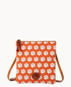 Dooney & Bourke Game Day Ready|Printed Fabric<Collegiate University North South Top Zip Crossbody Clemson