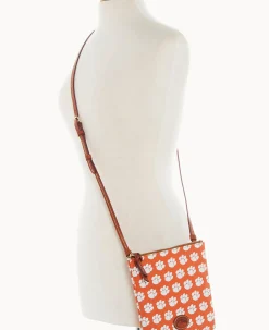 Dooney & Bourke Game Day Ready|Printed Fabric<Collegiate University North South Top Zip Crossbody Clemson