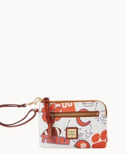 Dooney & Bourke Grab and Go|Wristlets<Collegiate University Zip Around Wristlet Clemson