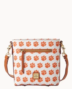 Dooney & Bourke Game Day Ready|Printed Fabric<Collegiate University Small Zip Crossbody CLEMSON