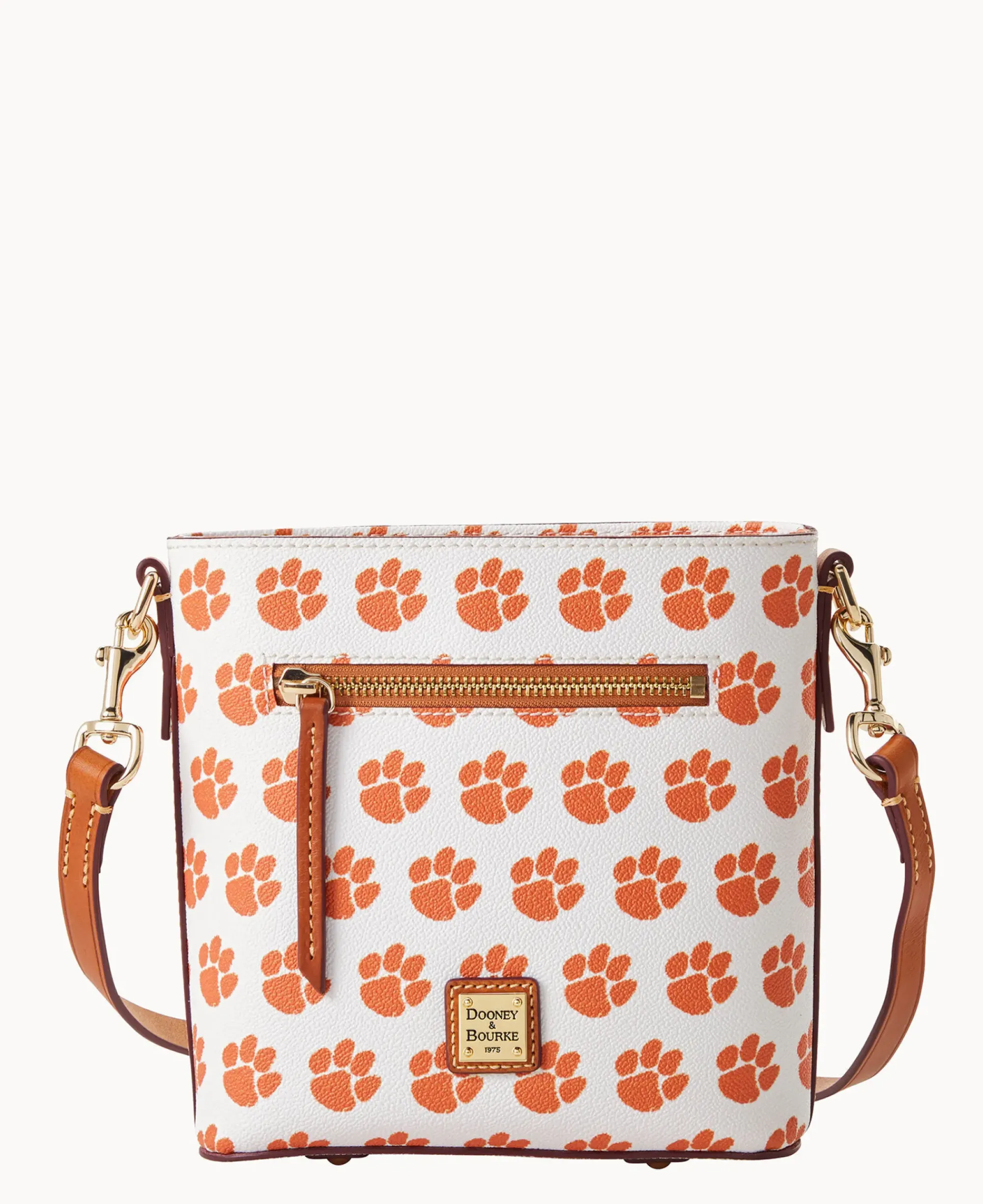 Dooney & Bourke Game Day Ready|Printed Fabric<Collegiate University Small Zip Crossbody CLEMSON