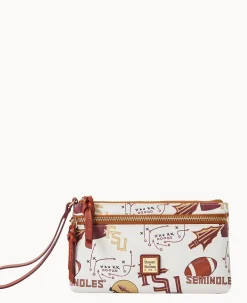 Dooney & Bourke Grab and Go|Wristlets<Collegiate Florida State Double Zip Wristlet Florida State University