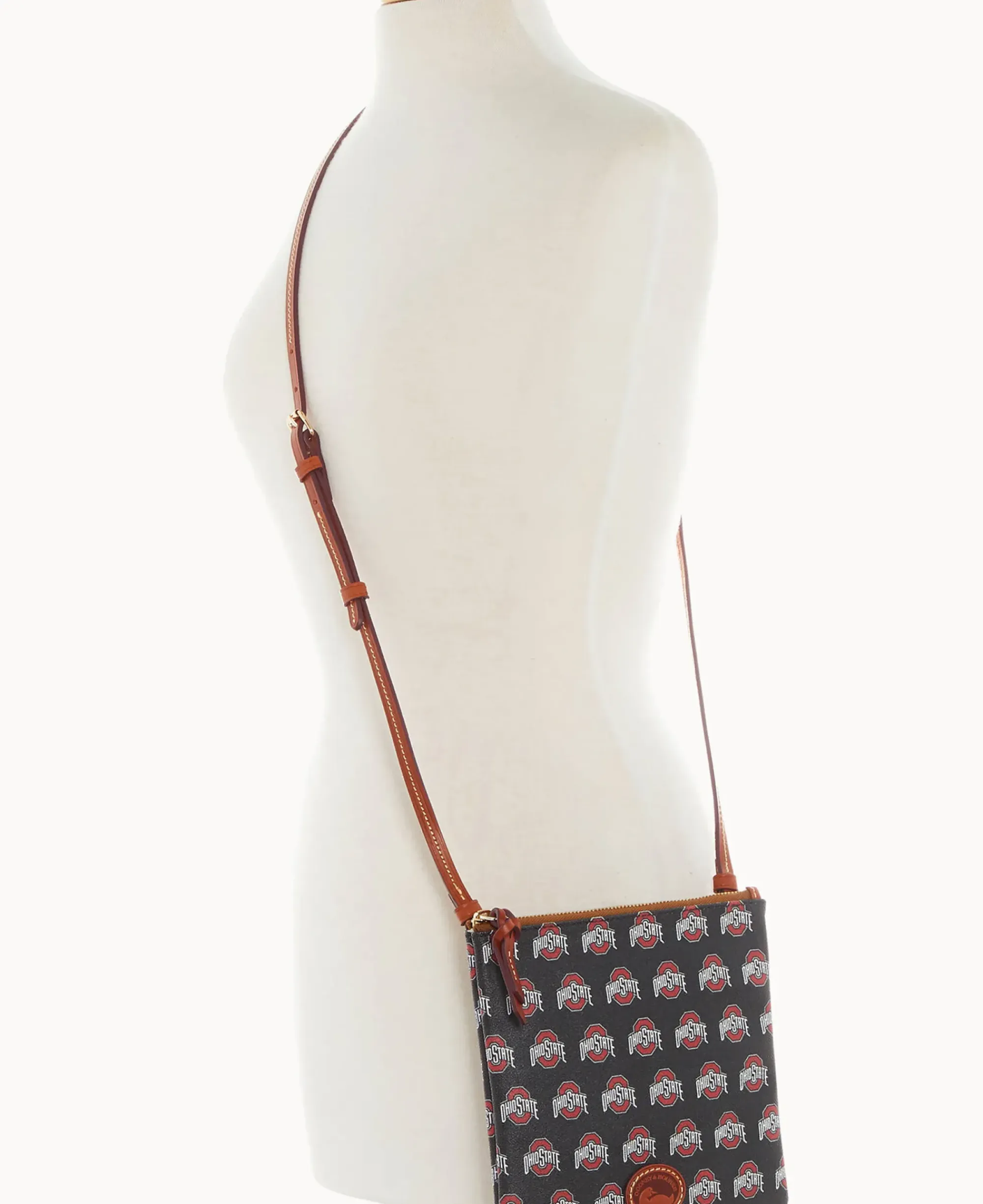 Dooney & Bourke Game Day Ready|Printed Fabric<Collegiate University North South Top Zip Crossbody Ohio State