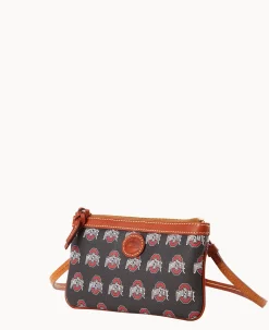 Dooney & Bourke Game Day Ready|Printed Fabric<Collegiate University Large Slim Crossbody Ohio State