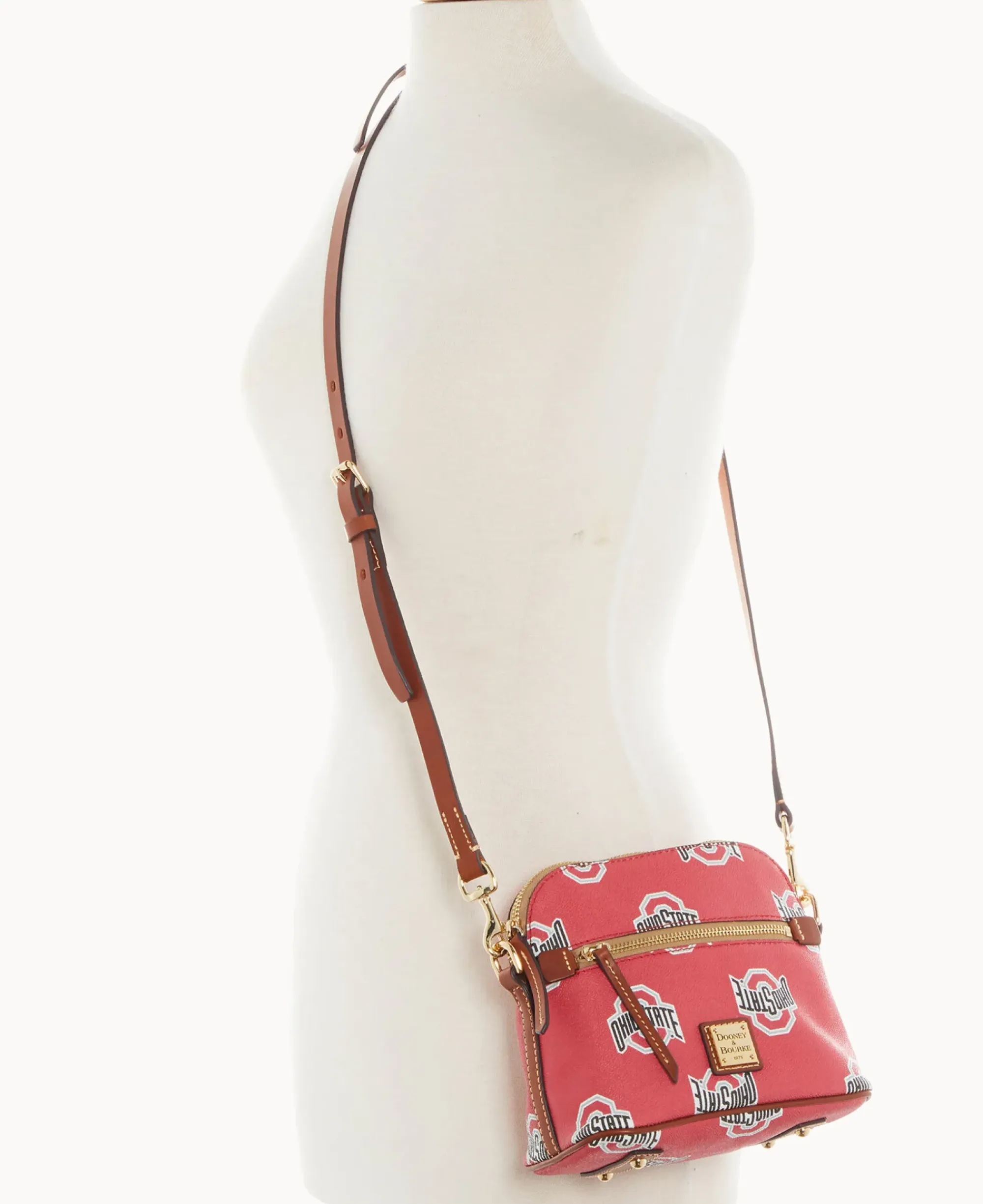 Dooney & Bourke Printed Fabric|Mini Bags<Collegiate University Domed Crossbody Ohio State